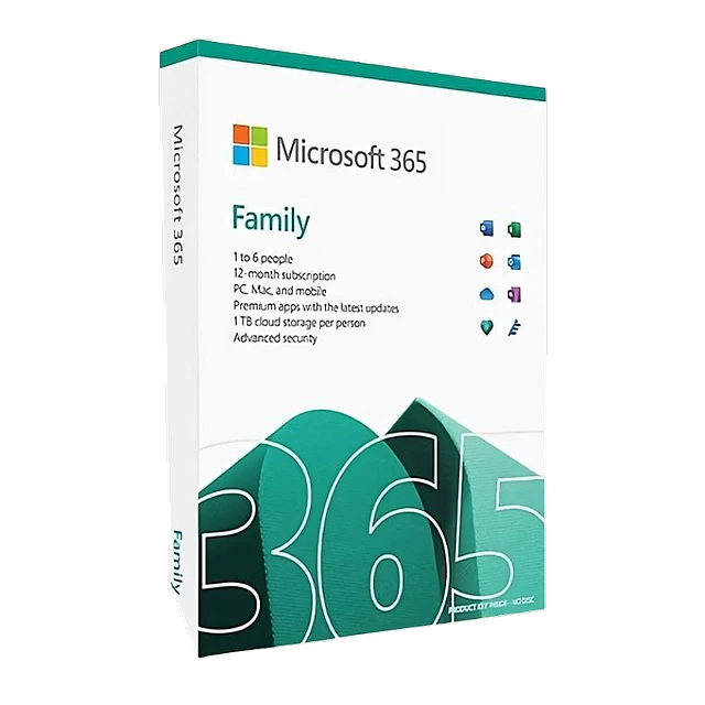 Hình sản phẩm Phần mềm Office 365 Family AllLng Sub PK Lic 1YR Online APAC EM C2R NR