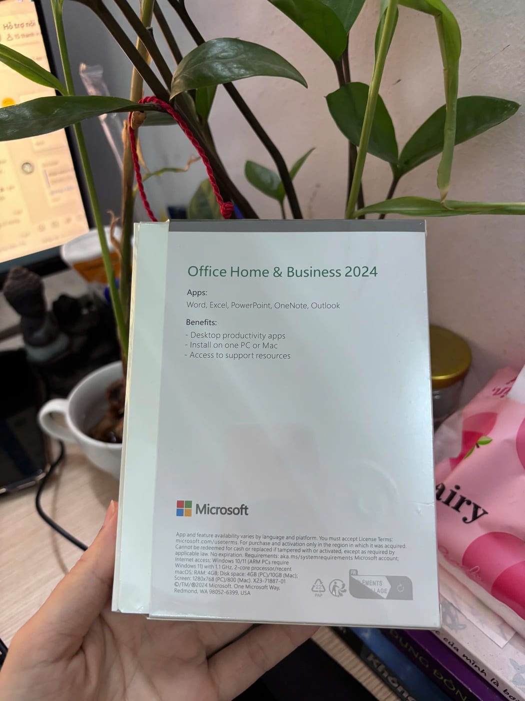 Ảnh thực tế hộp Office Home & Business 2024